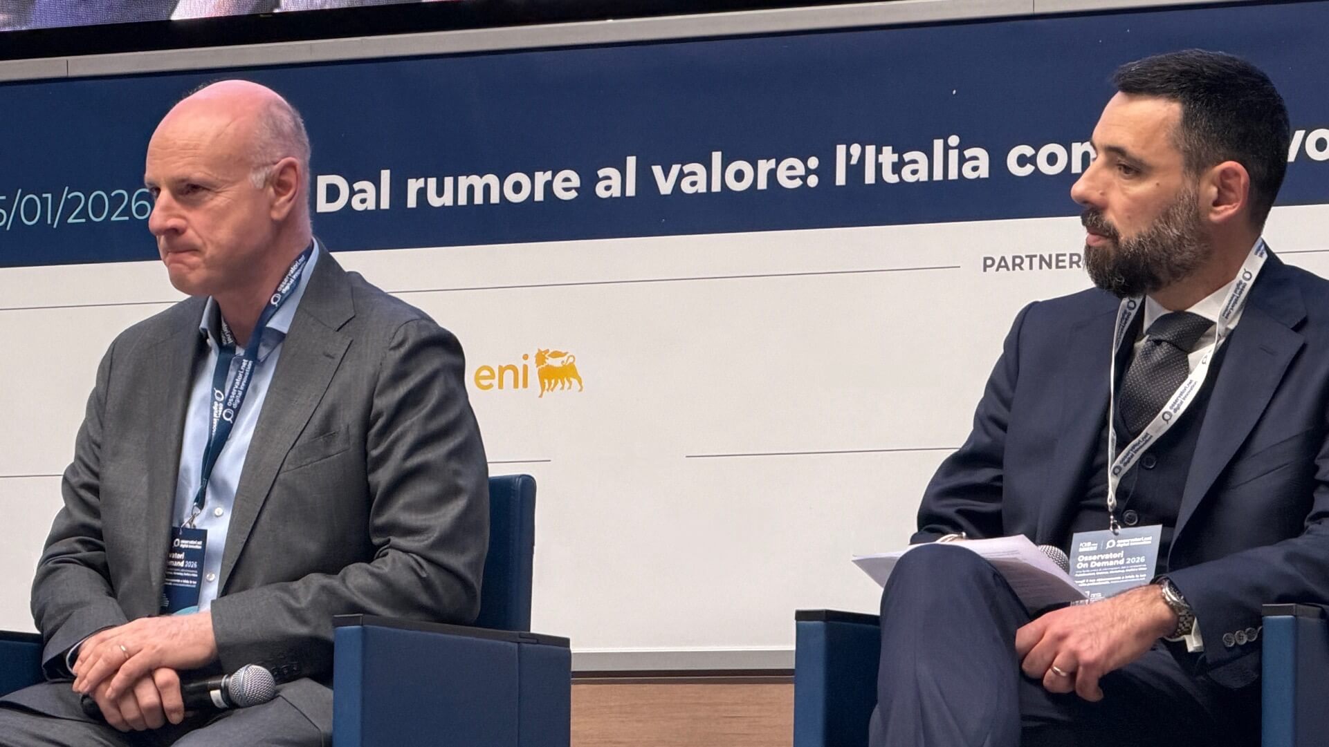 Michele Mazzarelli (Eni) e Riccardo Perrotta (Unipol)